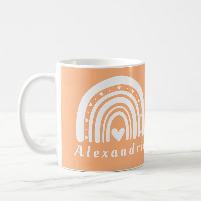 Personlig Boho Rainbow Kaffemugg (Vänster)