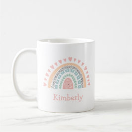 Personlig Boho Rainbow Kaffemugg