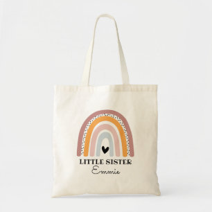 Personlig Boho Rainbow Little Sister Tote Bag Tygkasse