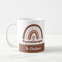 Personlig Boho Rainbow Psychoterapist Kaffemugg