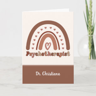 Personlig Boho Rainbow Psychoterapist Kort