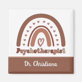 Personlig Boho Rainbow Psychoterapist Magnet