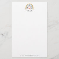 Personlig Boho Rainbow Rosa Heart Barn