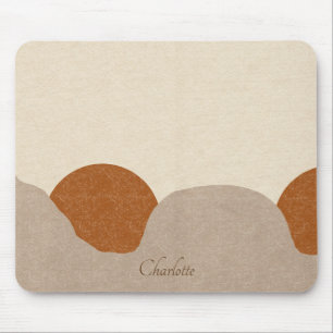 Personlig Boho Terracotta Sand Abstrakt Musmatta