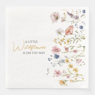 Personlig Boho WildblomBaby Shower Pappersservett
