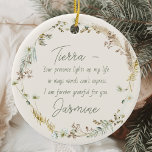 Personlig Boho Wildblomme Vänskap jul Julgransprydnad Keramik<br><div class="desc">Fira din omhuldade vänskap den här julhelgen med Personligen Boho Wildbloms Vänskap jul Ceramic Ornament. Den här prydnadsformen är försedd med en vacker boho-symbol och ger en unik och personlig beröring till din helgdag-dekanter. Genom att anpassa anpassningsbarna kan du lägga till ett uppriktigt budskap till din bästa vän och skapar...</div>