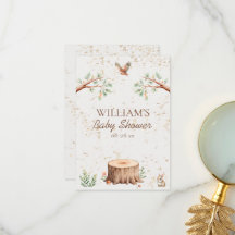 Personlig Boho Woodland Baby Shower Bakgrund
