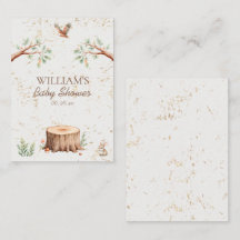 Personlig Boho Woodland Baby Shower Bakgrund