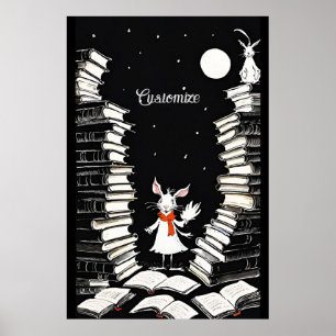 Personlig Bok Bunny Poster