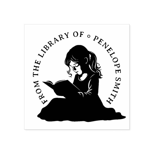 Personlig bok frimärke för barn stämpel (Tryck)