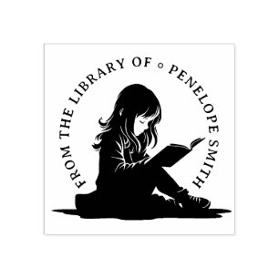 Personlig bok frimärke för barn stämpel