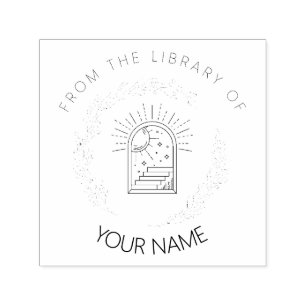 Personlig Bok Frimärke för bibliofila Bibliotek Självfärgande Stämpel