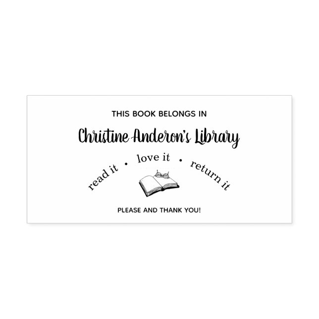 Personlig Bok Frimärke läser det i Kärlek, det åte Stämpel (Tryck)