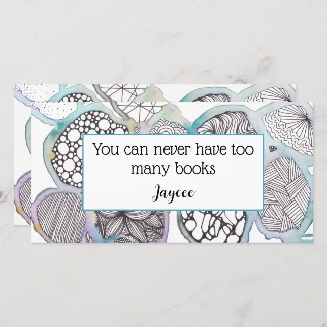 Personlig bok-markering, dockning av blandade medi tack kort (Fram/baksida)