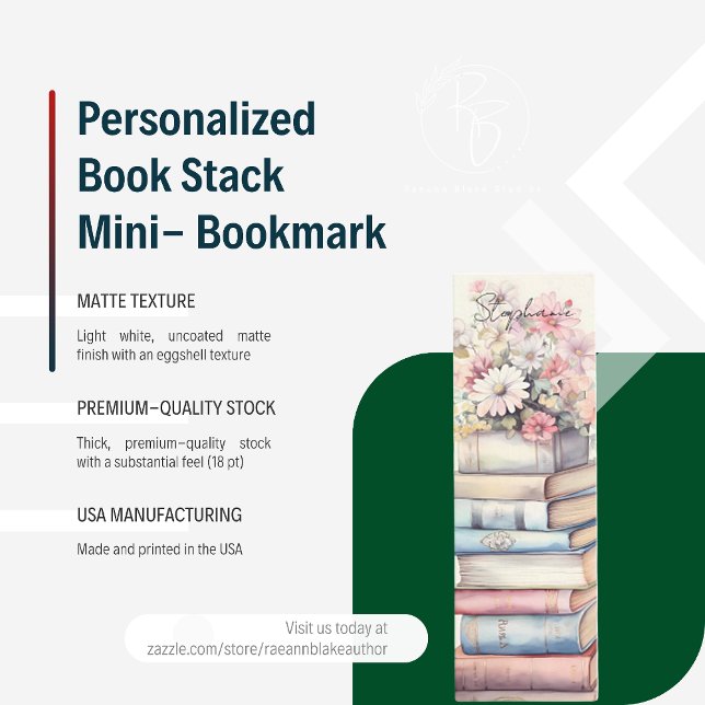 Personlig Bok Stack Mini Bookmark Mini Visitkort (Skapare uppladdad)