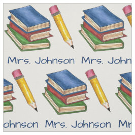 Personlig Bok Stack School Teacher Bibliotek Tyg