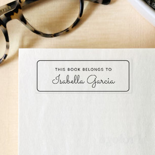 Personlig Bok-Tillhör till modernt skript Självfärgande Stämpel