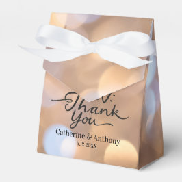 Personlig Bokeh Bröllop Tack Presentaskar
