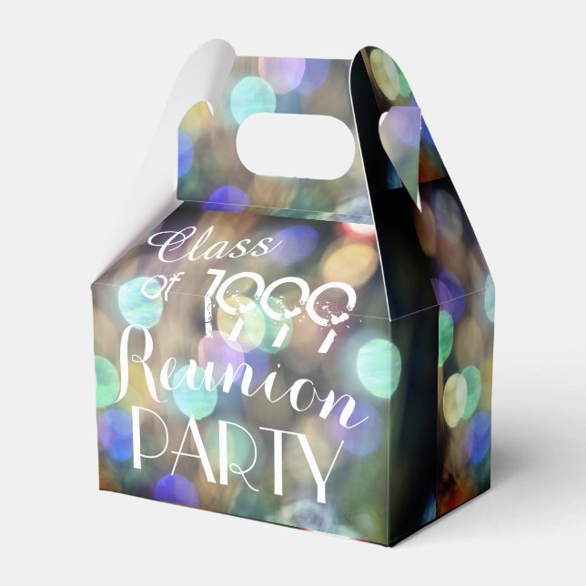 Personlig Bokeh Gnistrande Ljus Partygåva Box Presentaskar (Framsidan Sidan)
