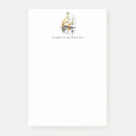 Personlig bokför sin | Rustic Autumn Gräs Post-it Block