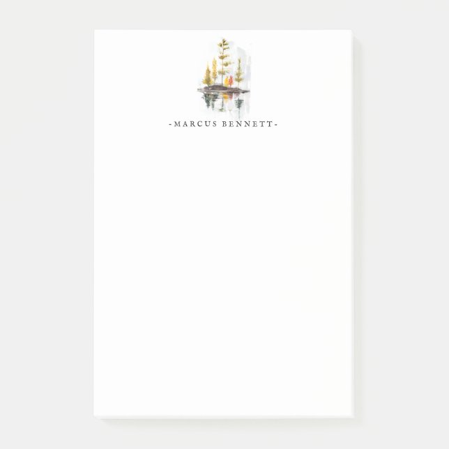 Personlig bokför sin | Rustic Autumn Gräs Post-it Block (Framsida)