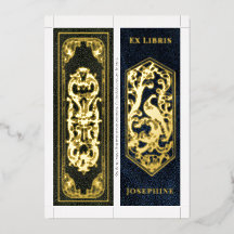 Personlig bokmärke med äkta folie och namn, 2 bokm
