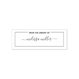 Personlig bokstämpel från namnets bibliotek självfärgande stämpel