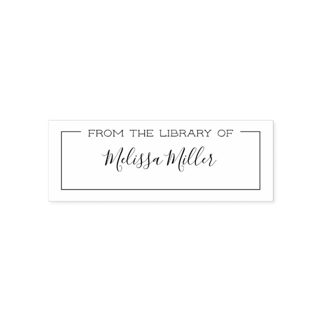 Personlig bokstämpel från namnets bibliotek självfärgande stämpel (Design)
