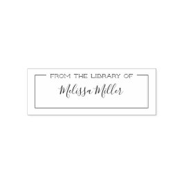 Personlig bokstämpel från namns bibliotek självfärgande stämpel