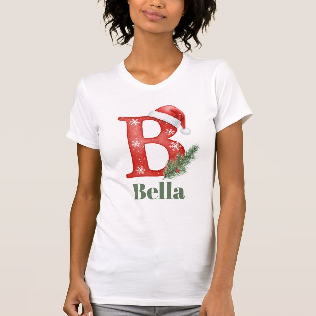 Personlig bokstav B T Shirt (Framsida)