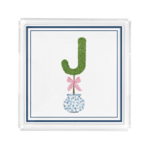 Personlig Bokstav J Topiary Monogram