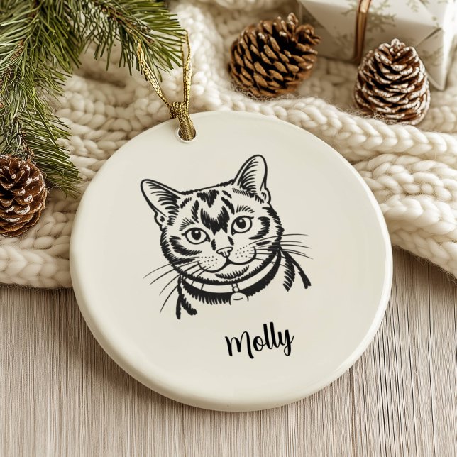 Personlig Bombay Katt Jul Julgransprydnad Keramik (Skapare uppladdad)
