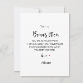 Personlig Bonus Mamma Mors dag Julkort