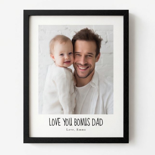 Personlig Bonus Pappa Foto | Anpassad Styvpappa Poster (Skapare uppladdad)