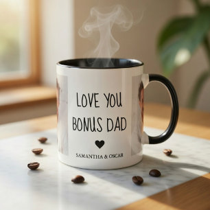 Personlig Bonus Pappa Foto Mugg Anpassad Styvpap