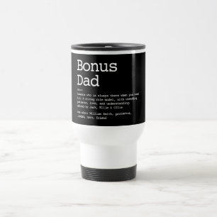 Personlig Bonus Pappa Styvpappa Definition Svart Resemugg