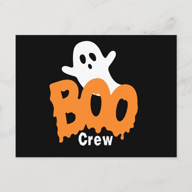 Personlig Boo Crew Halloween Vykort (Framsida)