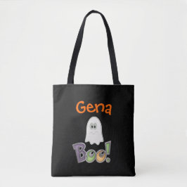 Personlig Boo Ghost Design Totebag Tygkasse