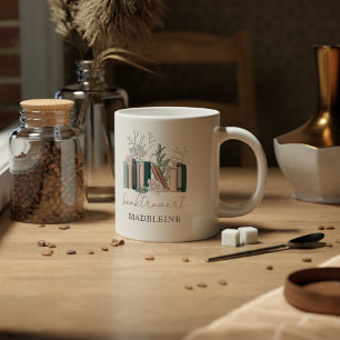 Personlig Booktrovert Gift for Bok Älskare Jumbo Mugg