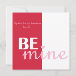 Personlig Bör Mine Heart Kärlek Frieri röd Rosa Julkort