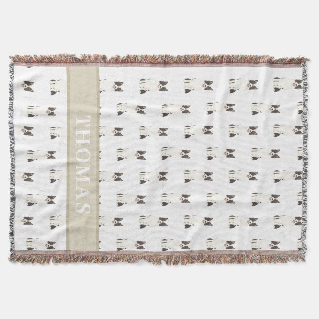 Personlig Border Collie Filt (Framsidan)