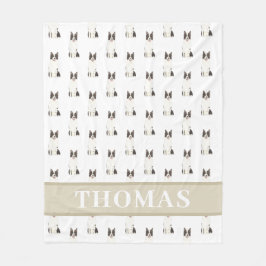 Personlig Border Collie Fleecefilt