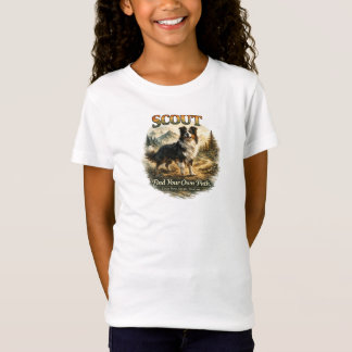 Personlig Border Collie Trail Äventyrs T-Shirt