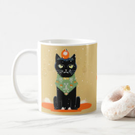 Personlig Bored Black Cat-jul Kaffemugg