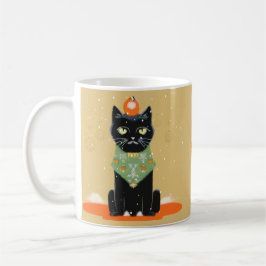Personlig Bored Black Cat-jul Kaffemugg