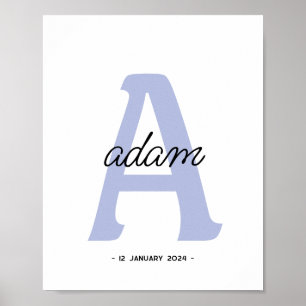 Personlig - början   Monogram för anpassat namn Poster