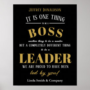 Personlig Boss Day tackgåva kontorsdekor Poster