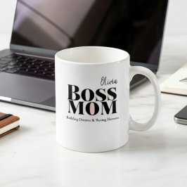 Personlig Boss Mom-mugg – Anpassad stark mor-gåva Kaffemugg