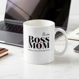Personlig Boss Mom-mugg – Anpassad stark mor-gåva Kaffemugg