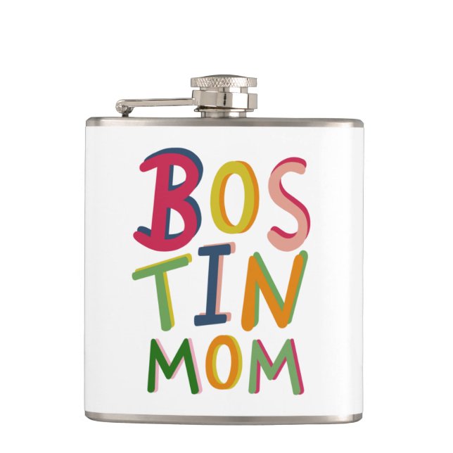 Personlig Bostin Mamma Black Land Hip-kolv Fickplunta (Framsidan)
